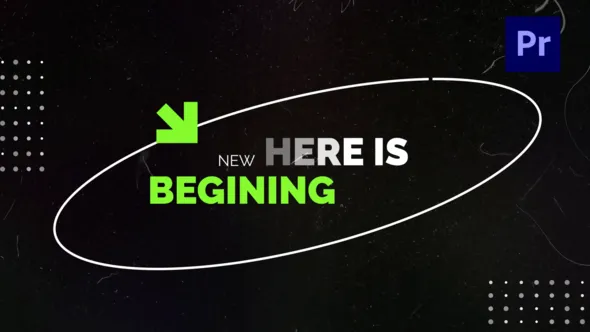 抽象摘要文本标题噪点划痕元素背景带箭头动画PR模板 Abstract Text Titles