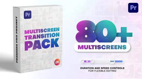 80+多屏切换过渡元素包PR模板 Multiscreen Transitions