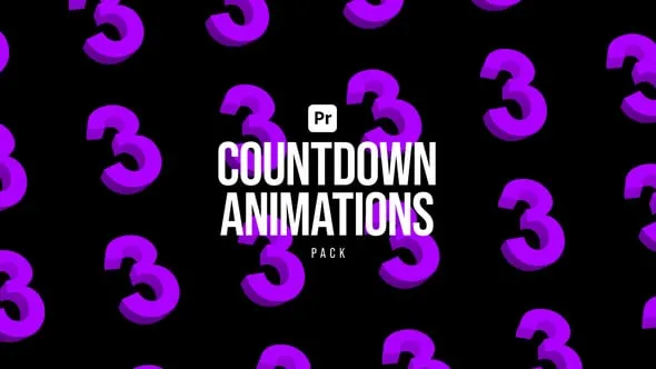 25个数字倒计时动画元素数字倒数循环背景素材PR模板 Countdown Animations Pack for Premiere Pro