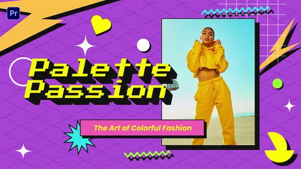 12个充满色彩元素的动态场景时尚风格精品介绍-PR模板 Fun with Style