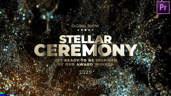 闪亮流体粒子背景时装秀企业活动周年庆典颁奖晚会包装PR模板 Awards Promo