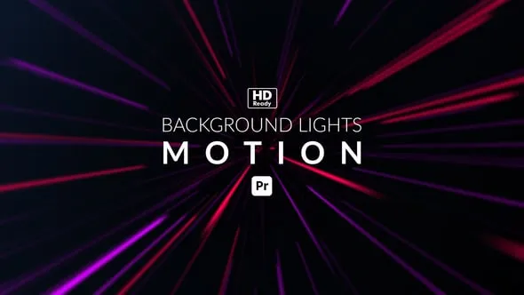 16种彩色霓虹灯光束灯光场景背景元素PR模板 Background Lights Motion for Premiere Pro
