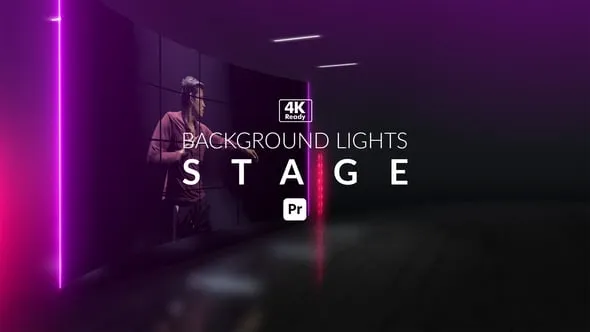 16种炫彩背景灯光舞台大屏幕场景PR模板 Background Lights Stage for Premiere Pro