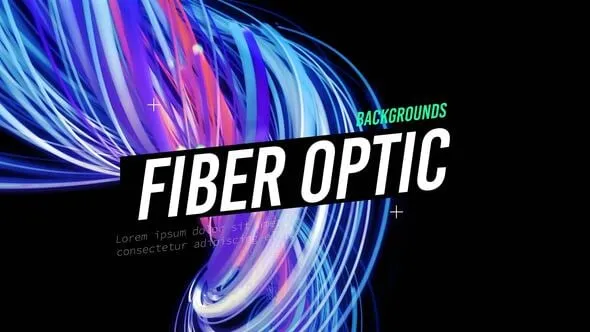 带标题动画的时尚潮流光滑光纤风格背景-PR模板 Fiber Optic Style Backgrounds