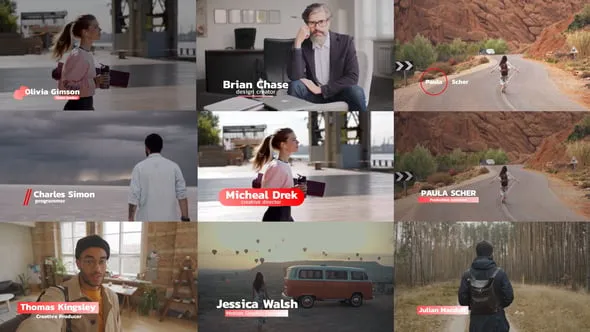 现代干净简单下三分之一文字标题嘉宾人名字幕包装动画AE模板 Modern Lower Thirds | After Effects