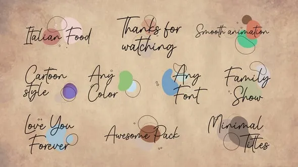 4K时尚设计感手写签名标题文字动画AE模板 Minimal Titles || After Effects