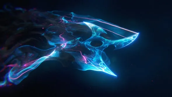 发光转动飞镖彩色拖尾粒子烟雾动画演示标志片头AE模版 Gaming Logo