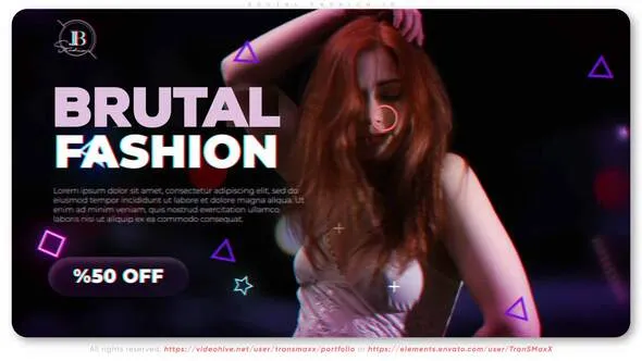 活力跺脚风格时尚个性狂欢音乐开场白活动宣传片AE模版 Brutal Fashion ID | Striptease Promo