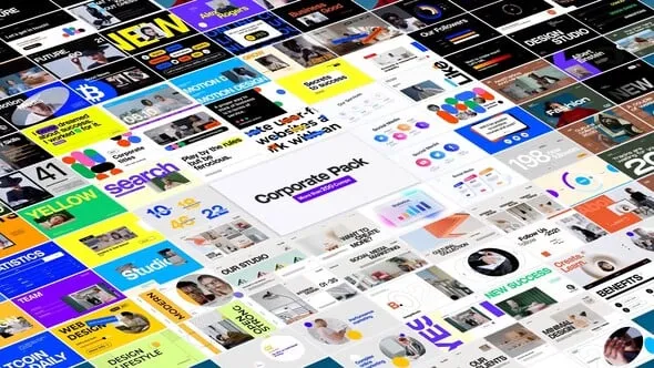 214个场景用于创建公司演示文稿企业简介信息图表宣传视频活动开场视频AE模版 Corporate Style Pack