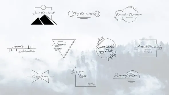 10组4K分辨率现代简约形状设计文字标题动画AE模板 Minimal Titles || After Effects