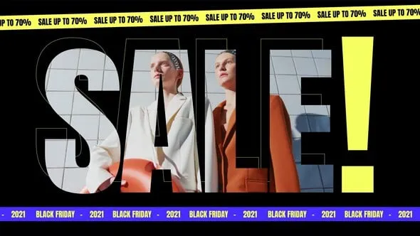 网上商店促销活动商场换季折扣预告商业广告视频AE模板 Black Friday Promo