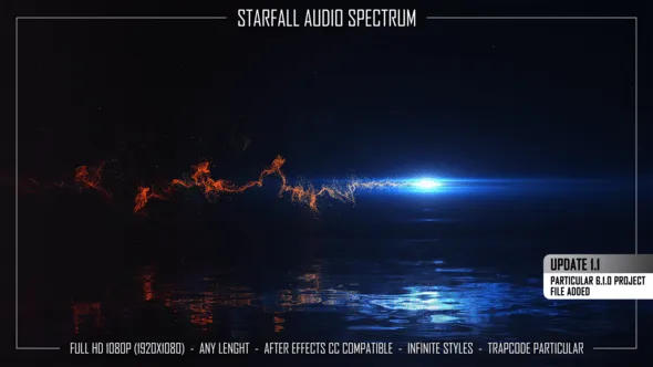 粒子烟雾光效拖尾波形节奏音频频谱动画音频可视化AE模板 Starfall Audio Spectrum