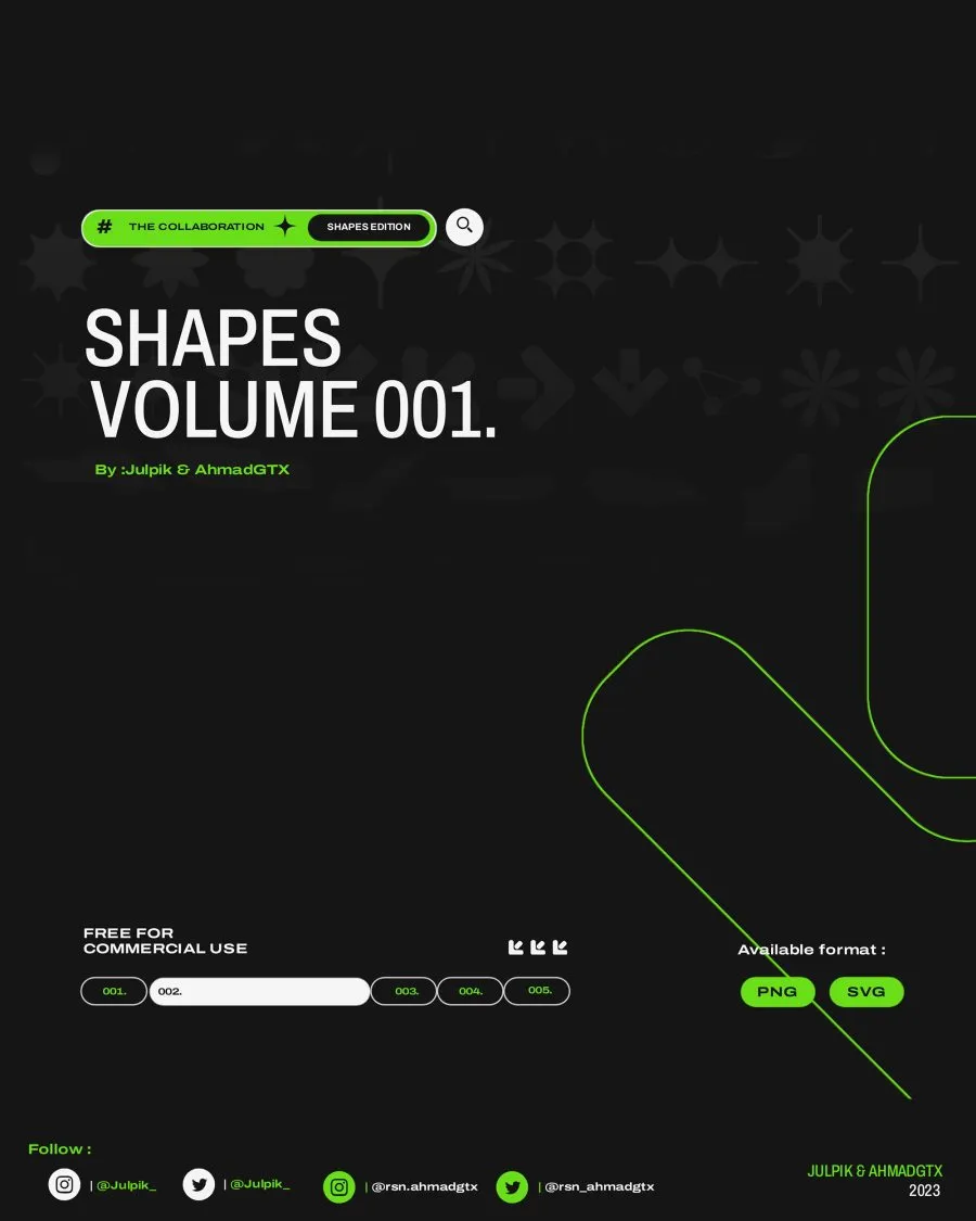 53张科幻时尚抽象艺术图形PNG图片素材 Shape Vol. 001