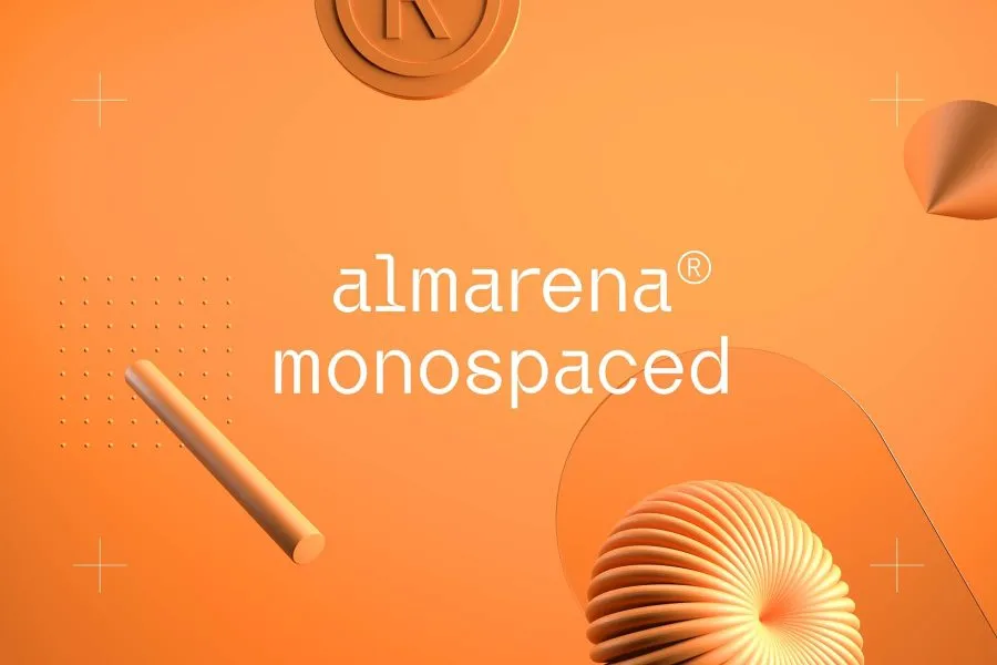 时尚优雅几何美学海报印刷宣传排版创意设计无衬线英文字体 Almarena Monospaced