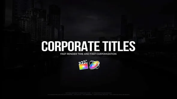 4K分辨率企业名称介绍视频字幕FCPX插件 Corporate Titles for FCPX