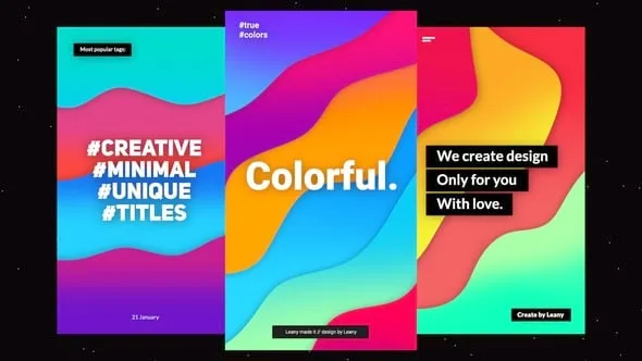 9组漂亮多彩场景图形动画制作短视频FCPX插件 Colorful Stories