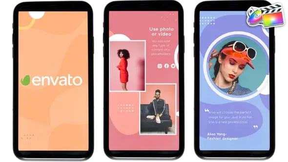 10种场景液体图形MG动画时尚幻灯片模板制作宣传视频FCPX插件 Fashion Liquid Slideshow
