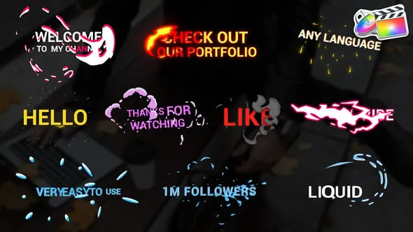 FCPX插件-10组MG图形动画视频字幕效果制作 Simple Colorful Titles FCPX