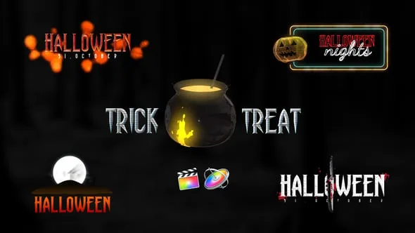FCPX插件万圣节恐怖标题视频字幕 Halloween Scary Titles