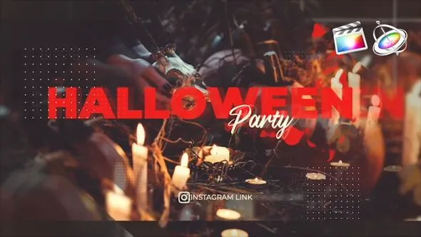 Apple Motion模板与FCPX插件-万圣节派对揭幕战开场视频片头 Halloween Party Opener
