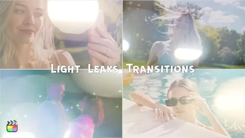 15个镜头漏光散景光效转场过渡动画预设FCPX插件下载 Light Leaks Transitions