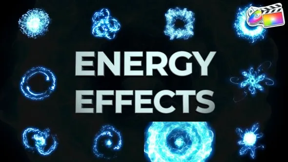 10种炫酷能量粒子爆炸转场特效动画FCPX插件下载 Energy Effects And Transitions