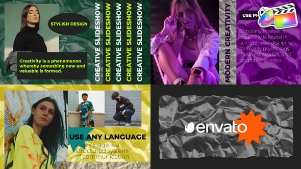 10款现代时尚图文排版设计幻灯片动画FCPX插件下载 Design Slideshow