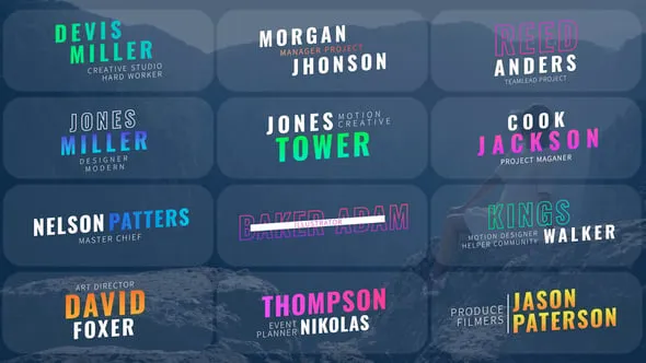 12个现代彩色文字标题排版动画FCPX插件下载 Colorful Lower Thirds