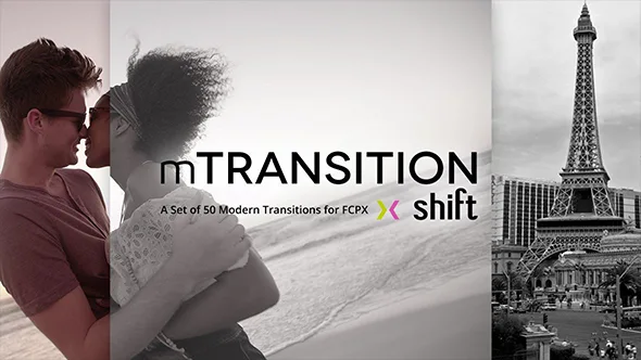 50组时尚分屏视频转场预设FCPX插件下载 motionVFX – mTransition Shift