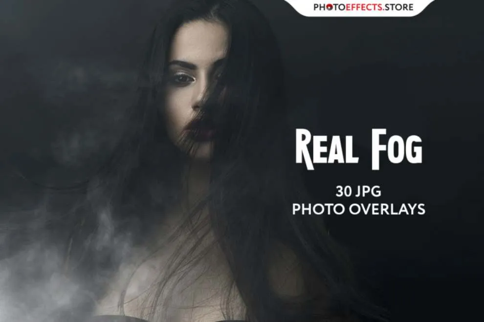 30张晨雾浓雾薄雾朦胧雾气照片叠加图片素材+PS动作 30 Fog Photo Overlays 2.0