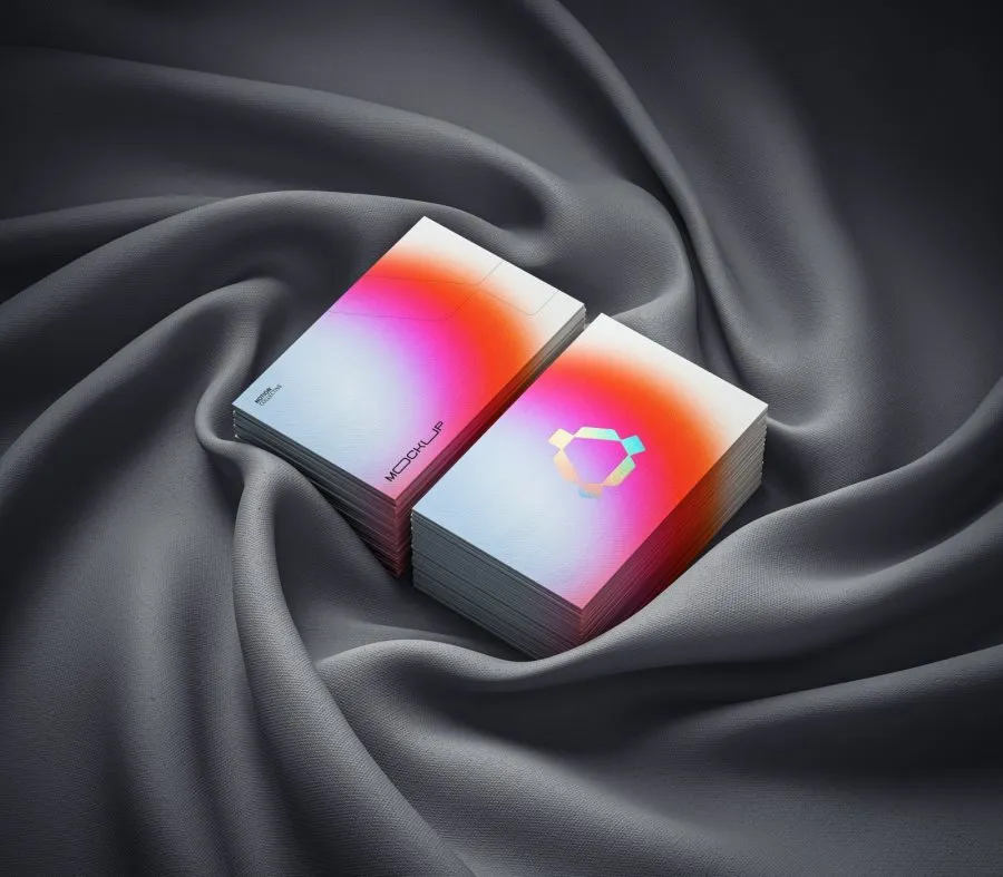 5个布料织物背景卡片名片设计展示宣传PSD样机模板 Notion Collective – Cards & Fabric Mockups vol. 01