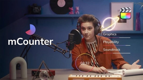 20个简洁实用数字倒计时计数器提示动画FCPX插件下载 motionVFX – mCounter