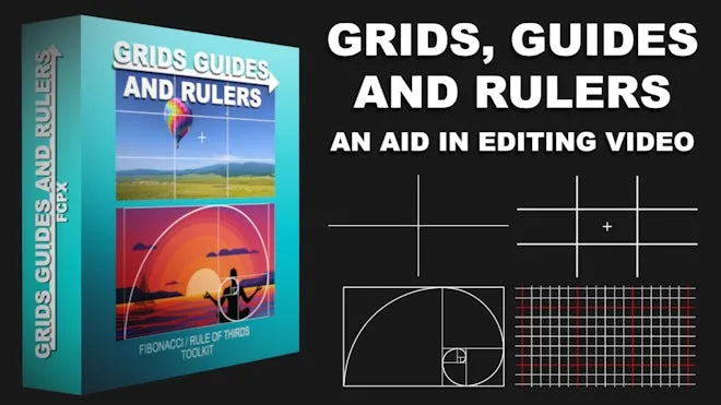 15种网格辅助线标尺黄金分割线动画FCPX插件下载 Grids Guides And Rulers