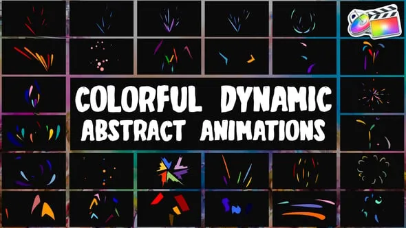30个充满活力动态手绘彩色抽象图形动画 Colorful Dynamic Abstract Animations