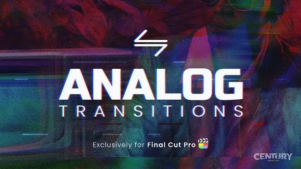 36种复古胶片风格模拟故障损坏色彩失真转场预设FCPX插件 Analog Transitions