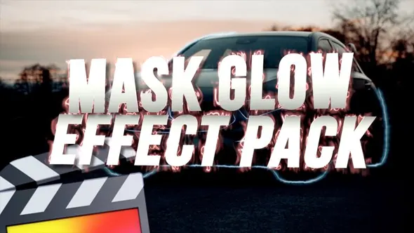 视频蒙版轮廓文本边框炫酷发光效果FCPX插件 Mask Glow Effect 汉化中文版
