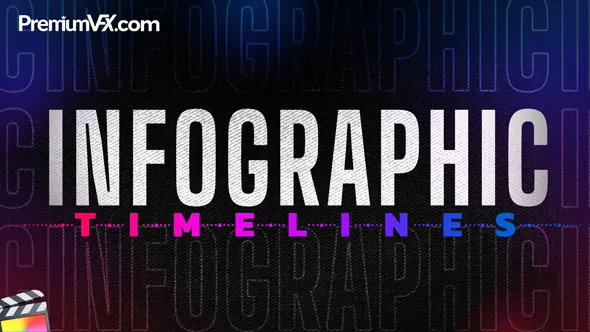 30组商务企业发展历程时间线信息图表展示动画FCPX插件 PremiumVFX – Infographic Timelines