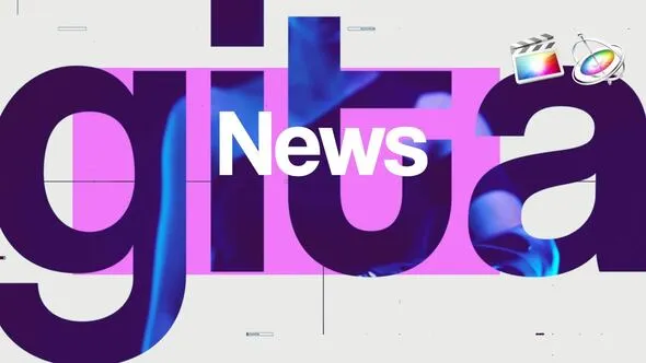 时尚动感快闪幻灯片开场动画FCPX插件 Digital Technology News Intro