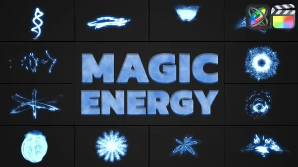 12个魔法能量粒子特效动画FCPX插件 Magic Energy Elements for FCPX
