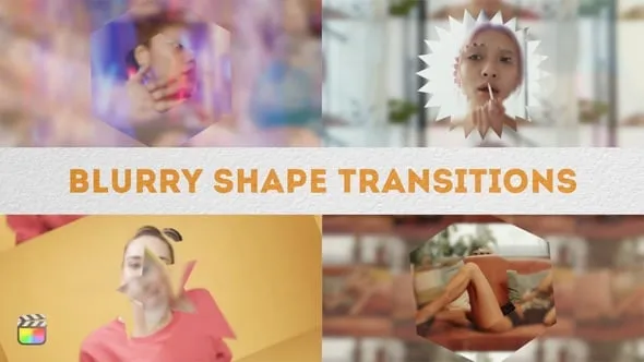 38个简单基本实用图形遮罩蒙版转场过渡动画FCPX插件 Blurry Shape Transitions | FCPX