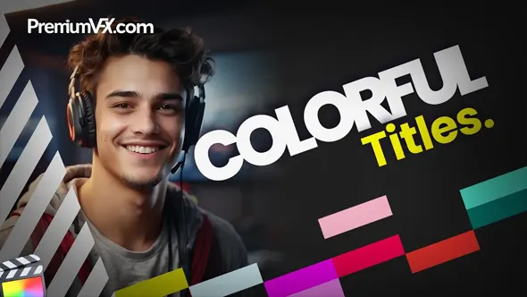 30个现代时尚文字标题排版设计动画FCPX插件 PremiumVFX – Colorful Titles