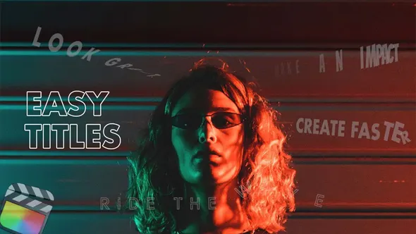 42种快速简单动态出入文字标题动画预设FCPX插件 CineFlare Easy Titles