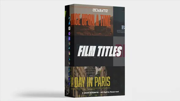 25款时尚大气电影海报宣传文字标题FCPX/AE/PR达芬奇PS模板 AcidBite – Film Titles