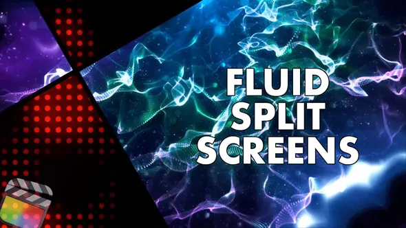 50种创意流体果冻弹跳扭曲偏移动态变化分屏动画FCPX插件 CineFlare – Fluid Split Screens 汉化版