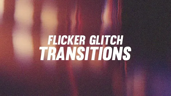 15种快速闪烁抖动扭曲故障效果转场预设FCPX插件 Flicker Glitch Transitions 汉化版