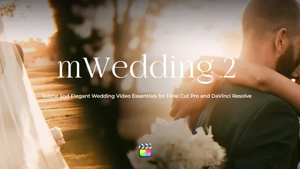 56个爱情婚礼纪录片摄影MV视频剪辑调色转场文字标题排版动画工具包FCPX插件 motionVFX – mWedding 2 汉化版