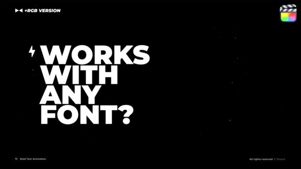 16款时尚粗体大标题文本动画FCPX插件 Bold Text Animation 汉化版