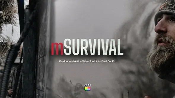 81个户外旅游探险极限运动文字图形特效包装动画工具包FCPX插件 motionVFX – mSurvival 汉化版