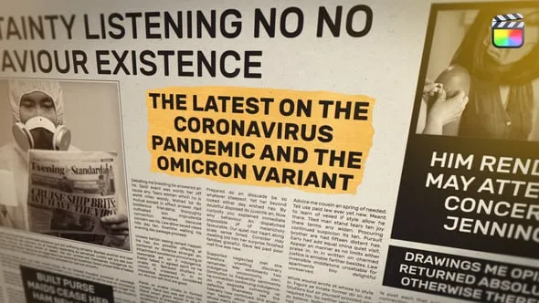 复古报纸新闻报道视频开场标题动画FCPX模板(含模板音乐) Newspaper News Intro 汉化版