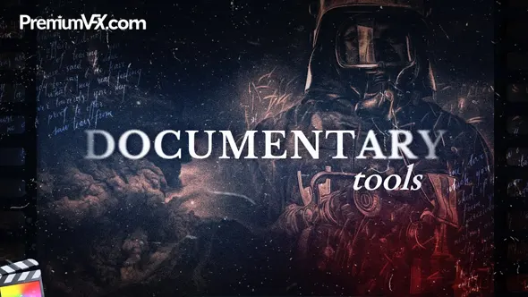 50款复古档案历史科教纪录片文字标题转场叠加特效预设FCPX插件 PremiumVFX – Documentary Tools 汉化版